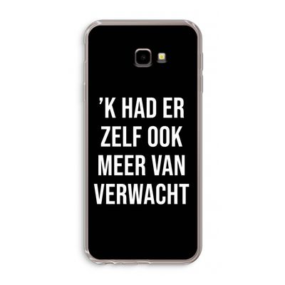 Meer verwacht - Zwart: Samsung Galaxy J4 Plus Transparant Hoesje