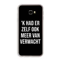 Meer verwacht - Zwart: Samsung Galaxy J4 Plus Transparant Hoesje Meer verwacht - Zwart: Samsung Galaxy J4 Plus Transparant Hoesje