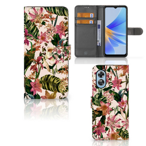 OPPO A17 Hoesje Flowers