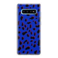 Blue Leopard: Samsung Galaxy S10 Plus Transparant Hoesje