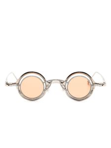 Rigards clip-on round-frame sunglasses - Argent