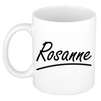 Rosanne voornaam kado beker / mok sierlijke letters - gepersonaliseerde mok met naam - Naam mokken
