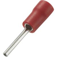 TRU COMPONENTS 739205 Stiftkabelschoen 0.50 mm² 1.50 mm² Deels geïsoleerd Rood 100 stuk(s)