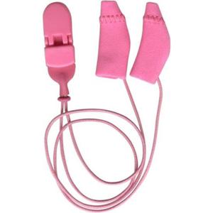 Ear Gear - Mini Curved - Roze - met koord - hoortoestellen - tegen vocht en wind