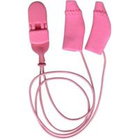 Ear Gear - Mini Curved - Roze - met koord - hoortoestellen - tegen vocht en wind - thumbnail