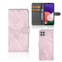 Samsung Galaxy A22 5G | Bookcase | Marble Pink - Origineel Cadeau Vriendin