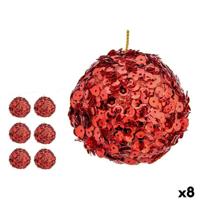 Set kerstballen Krist+ 79545 79545 Rood Plastic Pailletten (8 Stuks)