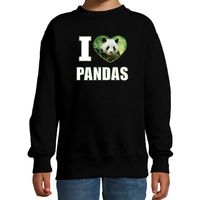 I love pandas foto sweater zwart voor kinderen - cadeau trui pandas liefhebber 14-15 jaar (170/176)  -
