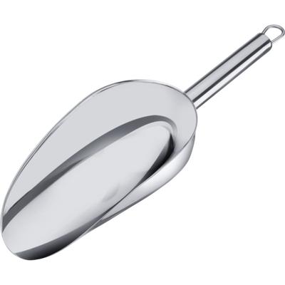 Keukenhulp voedsel doseer schep - rvs - 200 ml - 25 x 8 cm - opstaande rand