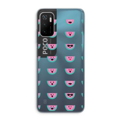 Smiley watermeloenprint: Xiaomi Poco M3 Pro 5G Transparant Hoesje