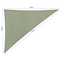 Shadow Comfort driehoek 3x4x5m Moonstone Green - thumbnail