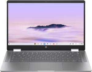 HP Chromebook x360 14b-cd0075nd Intel® Core™ i3 i3-N305 35,6 cm (14") Touchscreen Full HD 8 GB LPDDR5-SDRAM 256 GB Flash Wi-Fi 6 (802.11ax) ChromeOS Zilver