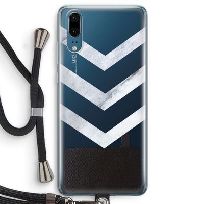 Marmeren pijlen: Huawei P20 Transparant Hoesje met koord