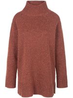 Trui zijsplitten Van Peter Hahn bruin - thumbnail