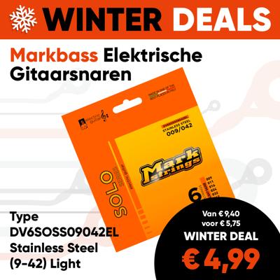 Markbass DV6SOSS09042EL Solo Series Stainless Steel Elektrische Gitaarsnaren (9-42) Light - Aanbieding