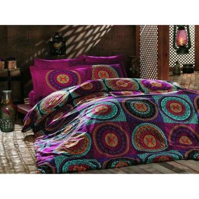 Beddengoedset - 1 dekbedovertrek 220 x 240 cm + 2 kussenslopen 60 x 60 cm - 100% katoen - Fuchsia