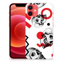 Silicone Back Case iPhone 12 Mini Skull Red