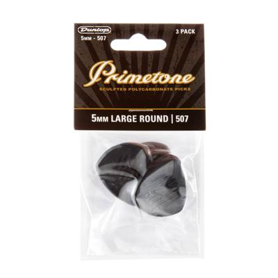 Dunlop 477P507 Primetone Classic Large Rond Gypsy Jazz Plectrum 5.0mm 3-Pack