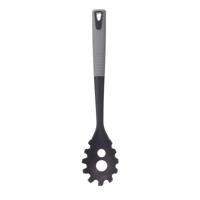 Kinvara Kookgerei pasta opscheplepel - zwart/grijs - kunststof - 34 cm - Keukengerei   - - thumbnail