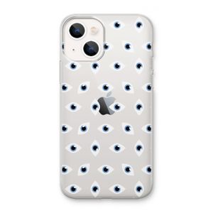 Eyes pattern: iPhone 13 mini Transparant Hoesje