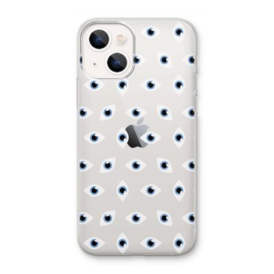 Eyes pattern: iPhone 13 mini Transparant Hoesje
