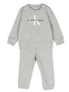 Calvin Klein Kids survêtement à logo imprimé - Gris