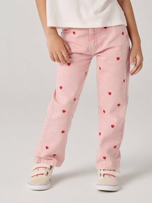 Geborduurde mom fit voor meisjes roze (poederkleur)