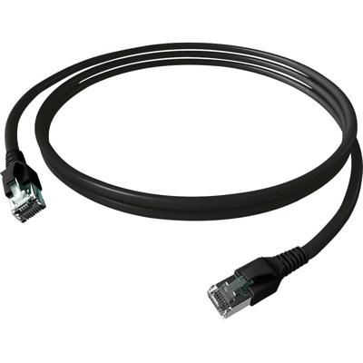 EasyLan FlexBoot Patchkabel Kat.6A, S/FTP, zwart, 1 m