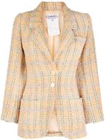 CHANEL Pre-Owned veste en tweed à simple boutonnage (1994) - Jaune