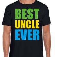 Best uncle ever / Beste oom ooit fun t-shirt zwart heren - thumbnail