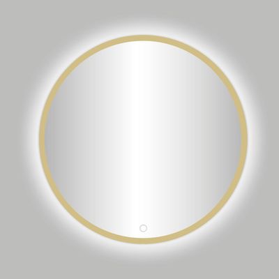 Badkamerspiegel Best Design Venetie Nancy LED Verlichting 140x140 cm Rond Mat Goud