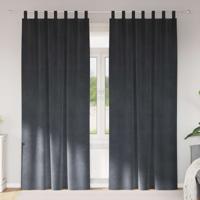 VidaXL Verduisterende gordijnen 2 pcs lichtgrijs 140 x 245 cm fluweel