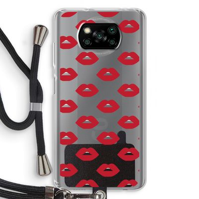 Lips: Xiaomi Poco X3 NFC Transparant Hoesje met koord