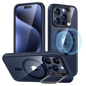 iPhone Classic Hybrid Case with Stash Stand (HaloLock) Clear Dark Blue