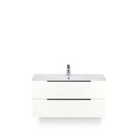 Seville Badmeubelset 100 cm - Wit Hoogglans Edge greep - Wastafel Enjoy