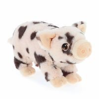 Keel Toys pluche varken/biggetje knuffeldier - roze gevlekt - lopend - 18 cm - Knuffel boederijdieren