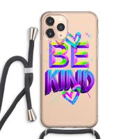 Be Kind: iPhone 11 Pro Max Transparant Hoesje met koord