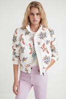 Gebloemd padded jack - WHITE - L