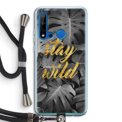 Stay wild: Huawei P20 Lite (2019) Transparant Hoesje met koord