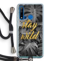 Stay wild: Huawei P20 Lite (2019) Transparant Hoesje met koord