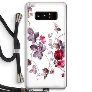 Mooie bloemen: Samsung Galaxy Note 8 Transparant Hoesje met koord