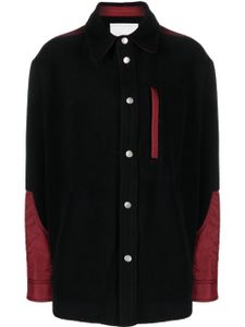 ISABEL MARANT Matheo fleece shirt jacket - Noir