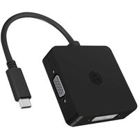 ICY BOX IB-DK1104-C, USB-C male > VGA + DVI + HDMI + DisplayPort (female) adapter 0,15 meter - thumbnail