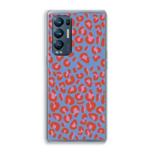 Leopard blue: Oppo Find X3 Neo Transparant Hoesje