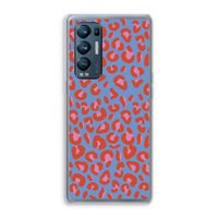 Leopard blue: Oppo Find X3 Neo Transparant Hoesje