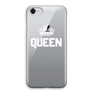 Queen zwart: iPhone 8 Transparant Hoesje