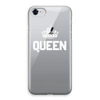 Queen zwart: iPhone 8 Transparant Hoesje