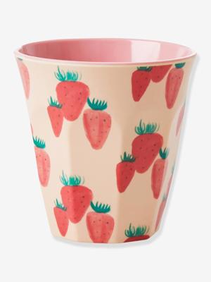 Melamine kinderbeker STRAWBERRY 250 ml rice abrikoos