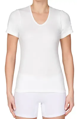 Dames thermo shirt korte mouw - Thermisch - Warm Thermo kleding dames - Lage hals