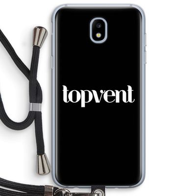 Topvent Zwart: Samsung Galaxy J5 (2017) Transparant Hoesje met koord